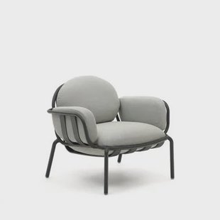 Kave Home - Joncols outdoor fauteuil in aluminium met grijs gelakte Kave Home - Joncols outdoor fauteuil in aluminium met grijs gelakte