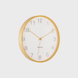 Karlsson - Wandklok Joy - Geel - Ø40cm