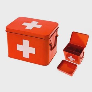 present time - Medicijnkist - Rood - 21,5x15,5x16cm