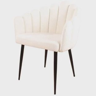 DS4U Flower eetkamerstoel bouclé wit