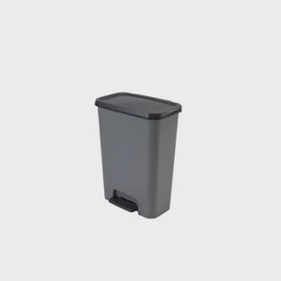 Curver Compatta Prullenbak 50L - Grijs|Zwart