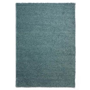 Tapeso Hoogpolige loper shaggy Trend effen - lichtblauw - 80x250 cm