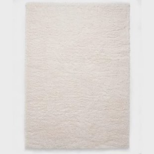 Tapeso Hoogpolig vloerkleed - Cozy Shaggy - wit - 80x150 cm