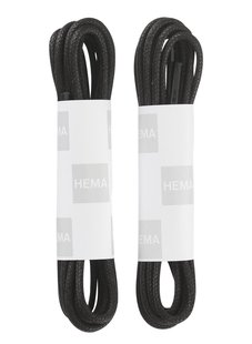 HEMA Schoenveters fijn 75 cm - 2 paar (zwart)