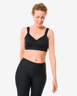 HEMA Voorgevormde sportbh heavy support met beugel B-F zwart (zwart)