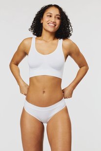 HEMA Niet voorgevormde top zonder beugel naadloos wit (wit)