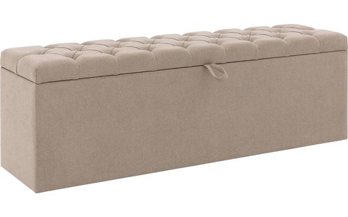 Goossens Excellent Bedbank Nomade 2, 150 cm breed met klep gecapitonneerd