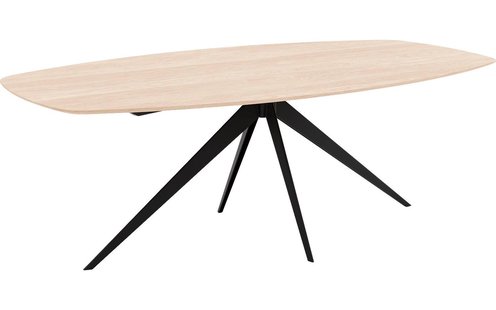 Goossens Excellent Eettafel Floyd, Semi ovaal 260 x 120 cm