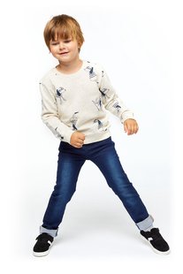 HEMA Kinder broek jogdenim skinny fit donkerblauw (donkerblauw)