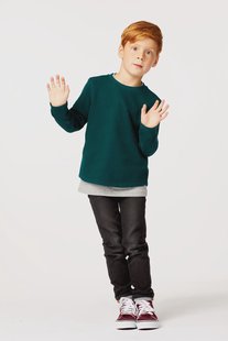 HEMA Kinder broek jogdenim skinny fit zwart (zwart)