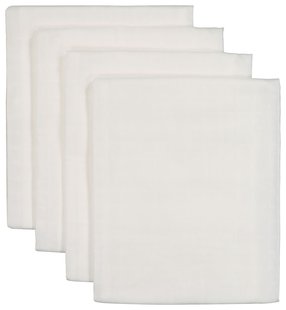 HEMA Hydrofieldoeken 60x60 wit - 4 stuks (wit)