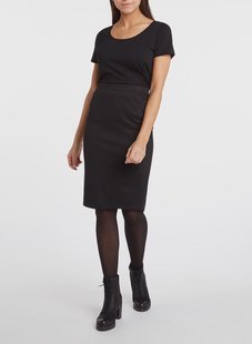 HEMA Dames T-shirt basic o-hals zwart (zwart)