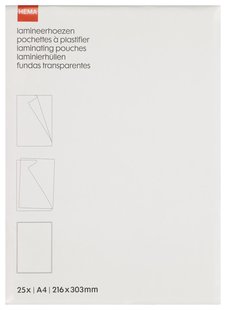 HEMA Lamineerhoezen 80 micron 21.6x30.3 - 25 stuks