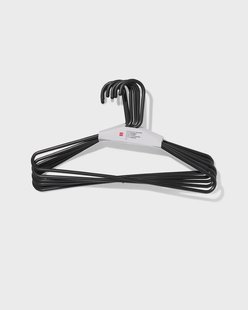 HEMA Kledinghangers kunststof zwart - 6 stuks (zwart)