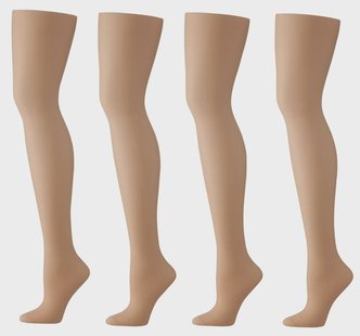 HEMA Panty&apos;s glans transparant 20 denier - 4 stuks beige (beige)