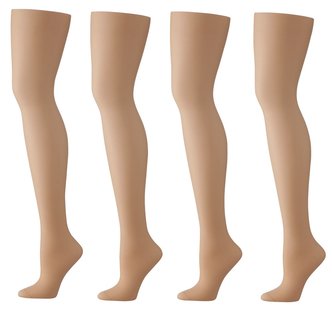 HEMA Panty&apos;s glans transparant 20 denier - 4 stuks beige (beige)