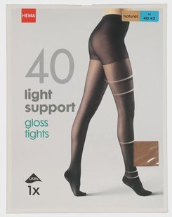 HEMA Light support gloss panty 40 denier naturel (naturel)