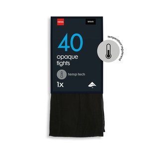 HEMA Temp tech panty 40denier zwart (zwart)