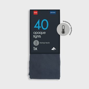 HEMA Temp tech panty 40denier donkerblauw (donkerblauw)