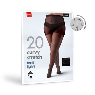HEMA Panty curvy stretch 20 denier zwart (zwart)