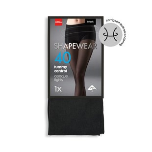 HEMA Tummy control panty 40 denier zwart (zwart)
