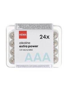HEMA AAA alkaline extra power batterijen - 24 stuks