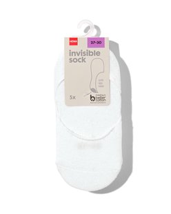 HEMA Kinder sneakersokken met katoen - 5 paar wit (wit)