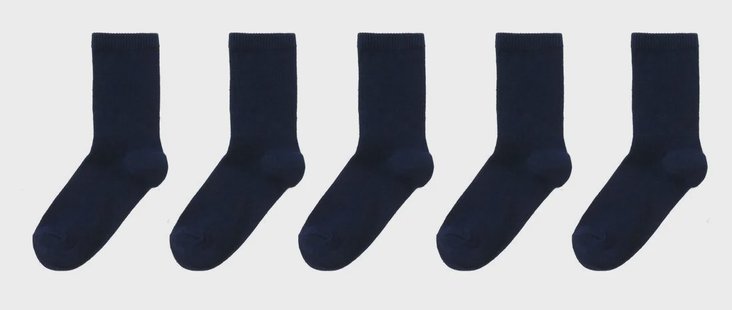 HEMA Kindersokken- 5 paar donkerblauw (donkerblauw)