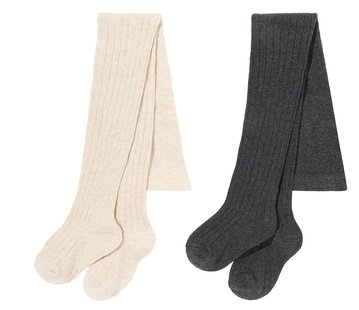 HEMA Kindermaillots rib - 2 stuks beige (beige)