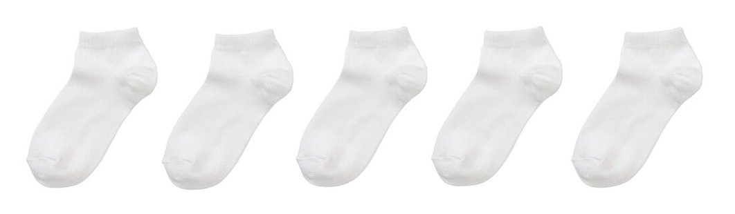 HEMA Kinder enkelsokken met katoen - 5 paar wit (wit)