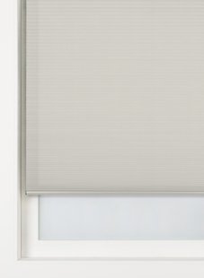 HEMA Plisse dubbel lichtdoorlatend witte achterzijde lichtgrijs (lichtgrijs)