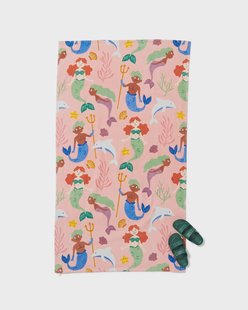 HEMA Kinder strandlaken 80x140 zeemeermin (roze)