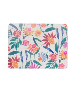 HEMA Placemat kunststof 32x42 wilde bloemen (geel)