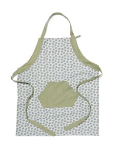 HEMA Keukenschort met stippen chambray katoen (groen)
