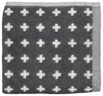 HEMA Keukendoek - 50 x 50 - katoen - grijs kruisjes (donkergrijs)