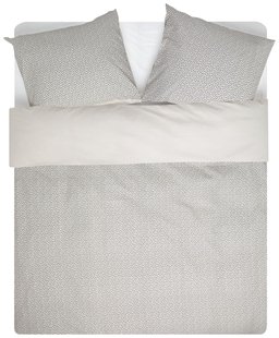 HEMA Dekbedovertrek - zacht katoen - 240 x 220 cm - wit stip (wit)