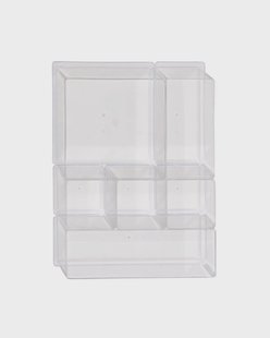 HEMA Lade organizer 30x22.5x5.5 6-delig (Transparant)