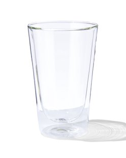HEMA Theeglas dubbelwandig 450ml glas (transparant)