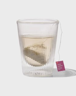 HEMA Dubbelwandig glas streep reliëf 200ml