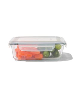 HEMA Glazen clipdoos 1L (transparant)