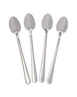 HEMA Lange lepels 19cm Sydney - 4 stuks (zilver)