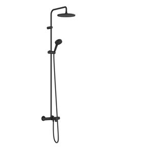 Hansgrohe Vernis Blend showerpipe 240 1jet met badthermostaat mat zwart 26899670 Hansgrohe Vernis Blend showerpipe 240 1jet met badthermostaat mat zwart 26899670