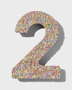 HEMA Chocolade feestcijfer 2 met discodip