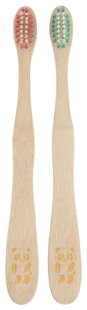 HEMA Kinder tandenborstels bamboe - 2 stuks