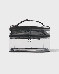 HEMA Beautycase Met Organizer Transparant 17x25x15 HEMA Beautycase Met Organizer Transparant 17x25x15