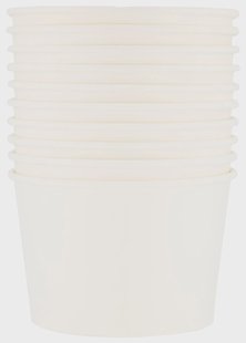 HEMA Papieren bakjes 550ml wit - 10 stuks