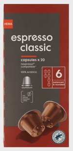 HEMA Koffiecups espresso classic - 20 stuks