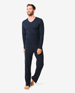 HEMA Heren pyjama donkerblauw (donkerblauw)