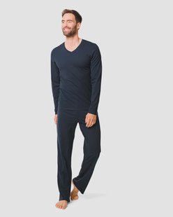 HEMA Heren pyjama donkerblauw (donkerblauw)