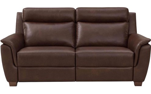 Goossens Excellent Relaxbank Vlore bruin, leer, 2,5-zits, stijlvol landelijk